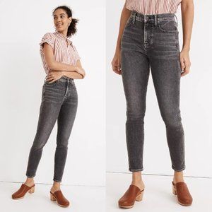 Madewell High-Rise Skinny Jeans Dark Gray 10" Crop Women’s Size 27
